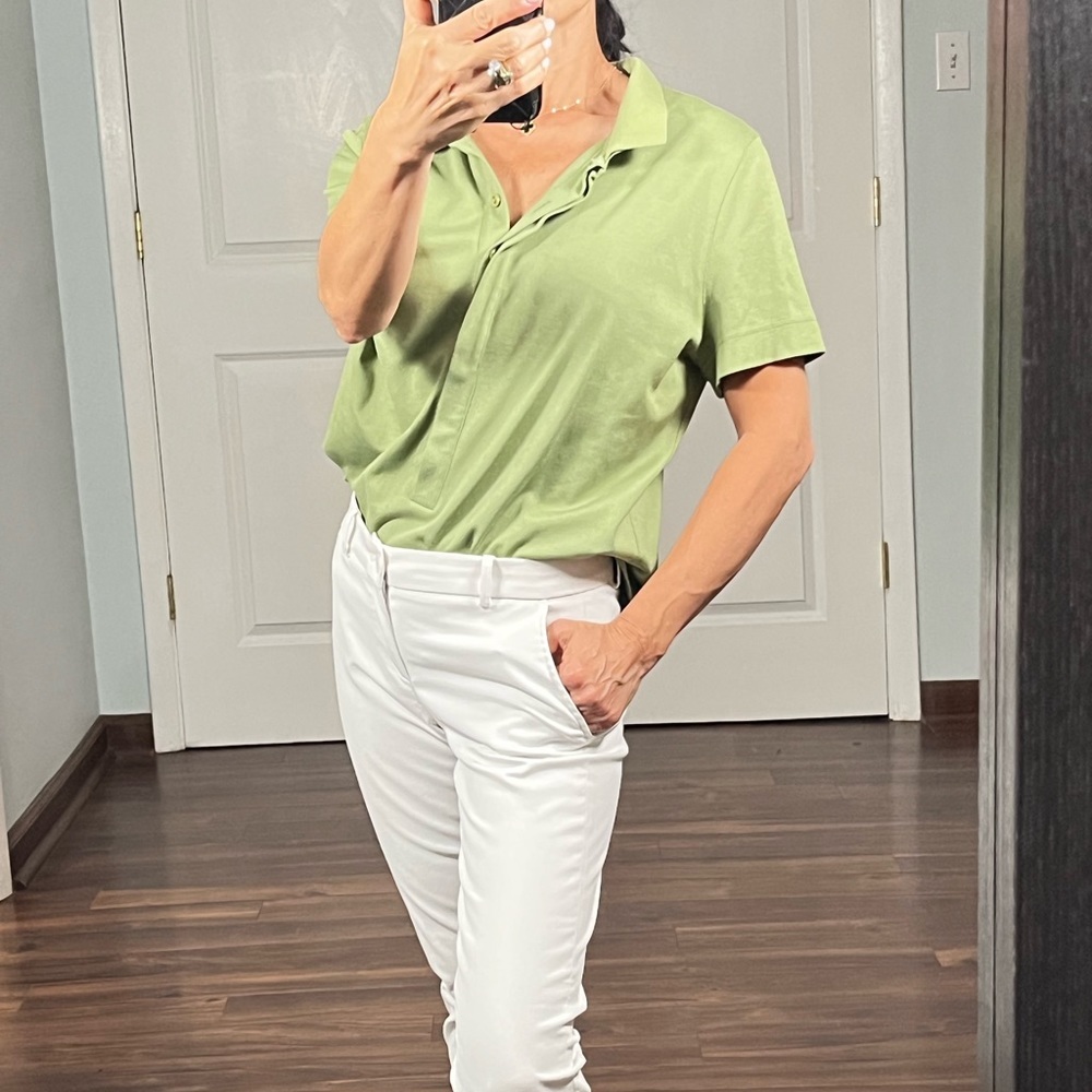 Akris Punto green polo shirt size 12